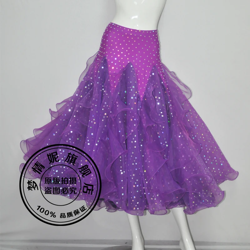 Customize Modern Skirts Ballroom Dance Skirt Dancing Posed Waltz New