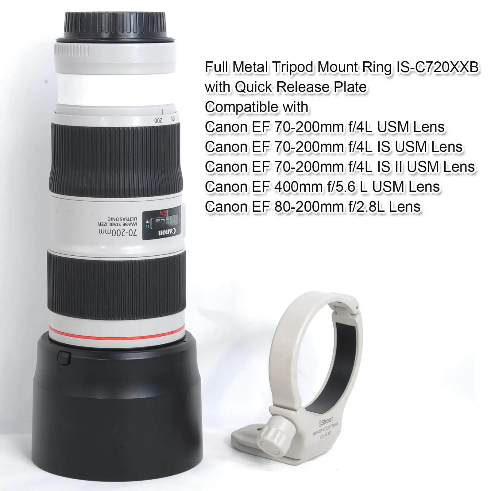 Крепление для штатива для объектива Canon EF 70-200 мм f/4L IS II USM объектив с быстроразъемной пластиной подходит для штатива Arca-Swiss