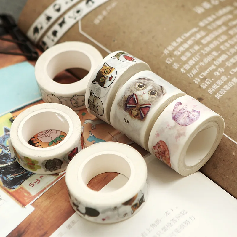 

Lovely Cat washi tape DIY decoration scrapbooking planner masking tape adhesive tape kawaii stationery JD10