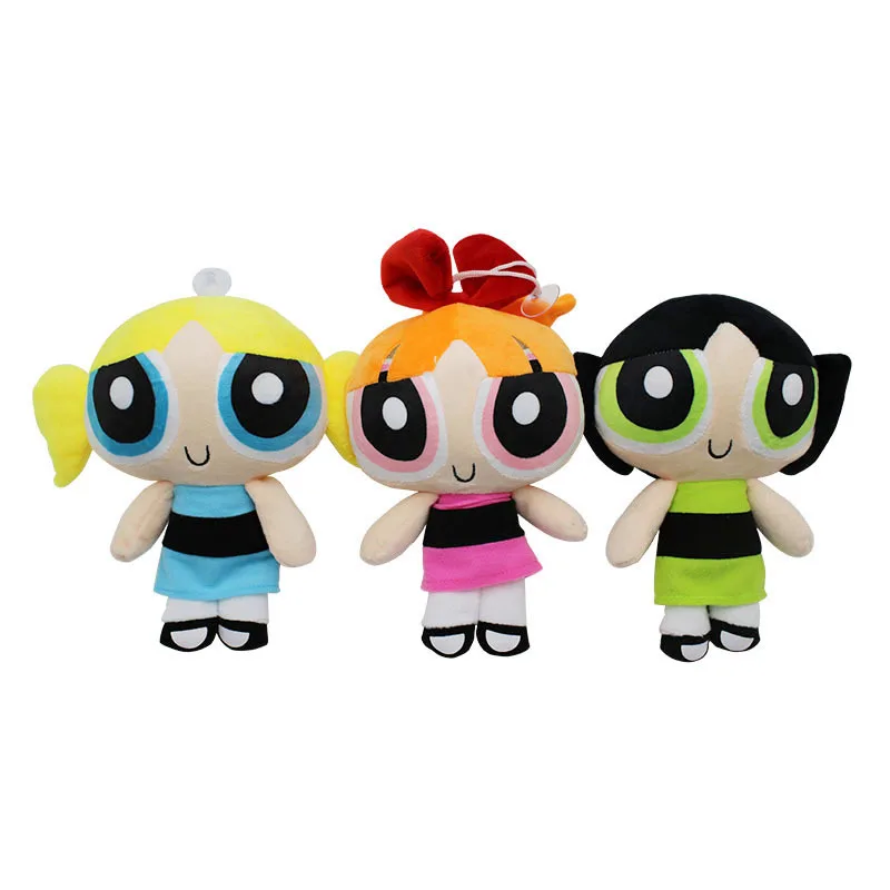 Powerpuff плюшевые куклы для девочек пузыри цветок бабочка мягкие игрушки детские и