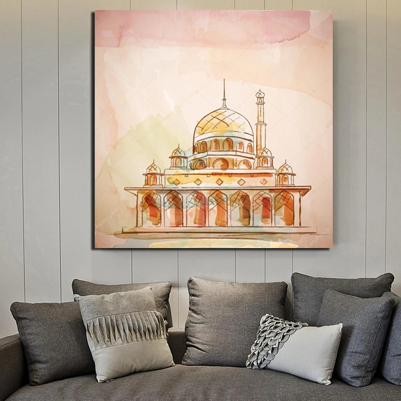 

Islamic Cuma Mesajlari Resimli Wall Art Canvas Painting Posters Prints Modern Painting Wall Picture For Living Room Home Decor