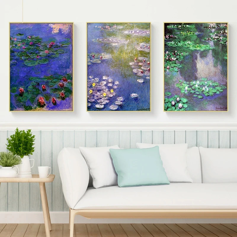Impressionist-Wall-Art-Canvas-Oil-Painting-Monet-Lotus-Flowers-Posters-And-Prints-Wall-Picture-For-Marvel.webp