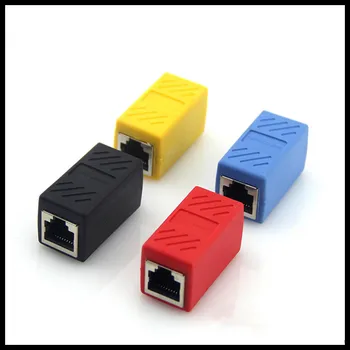 

Practical 50pcs RJ45 Female to Female Network Ethernet LAN Connector Adapter Coupler Drop Shipping
