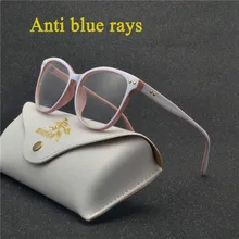Стильный дизайн; закругленный носок; кошачьи очки рамки Роскошные Брендовая Дизайнерская обувь Для женщин синий светильник блокировка очки Крупногабаритные очки прозрачные NX