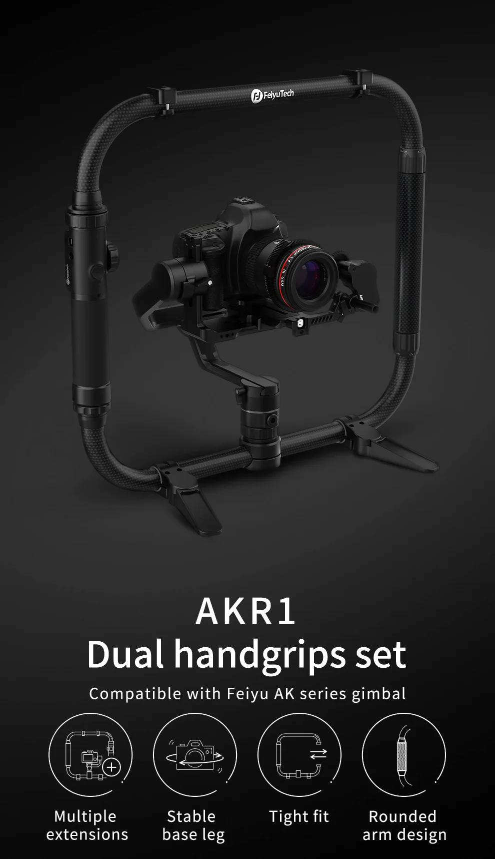 FeiyuTech Feiyu AK2000 AK4000 карданный двойной ручной складной набор двойной Hangle Grip для DSLR камеры стабилизатор Handhled аксессуары