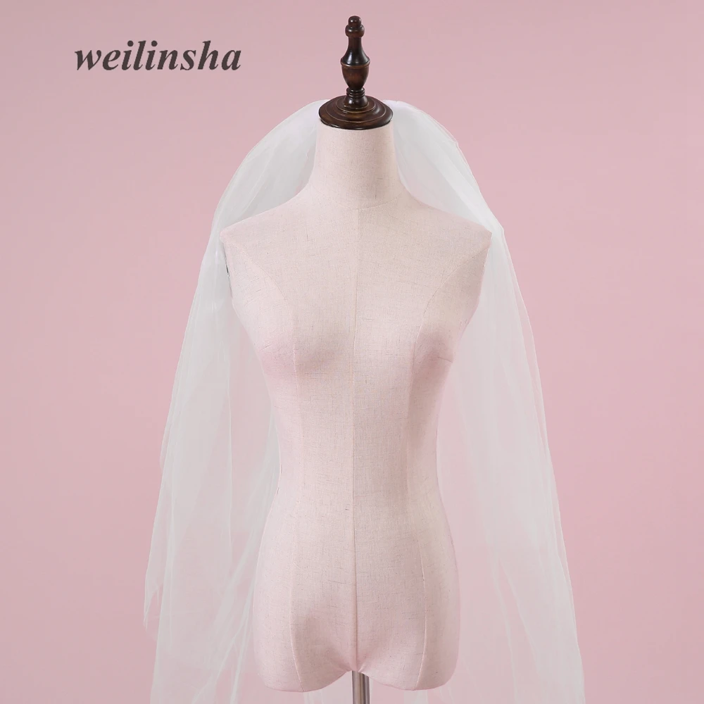 Weilinsha Дешевое красивое элегантное белое платье трехслойные аксессуары для волос; Свадебные вуали высокого качества