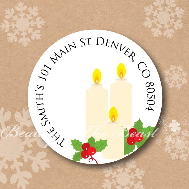 Personalized Merry Christmas Stickers Candle Christmas Tags Gift Labels For Christmas Cupcake Toppers Christmas Decorations Label Label Stickers Stickerstag Tag Aliexpress