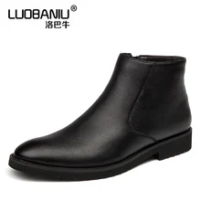 US Size Mens Snow Boots Warm Plush Fur Lined Classic Ankle Boots Business Man Pointed Toe Causal Winter Boots US Size Mens Snow Boots Warm Plush Fur Lined Classic Ankle Boots Business Man Pointed Toe Causal Winter Boots