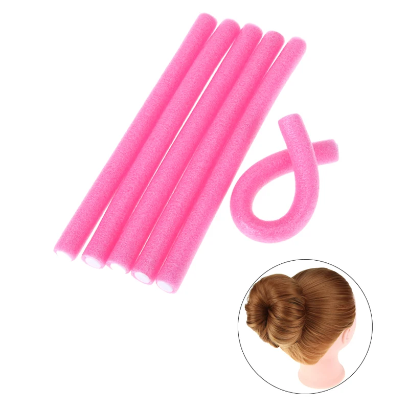 6pcs Curling Hair Soft Foam Rollers Flexible Rods Air Hair Donut