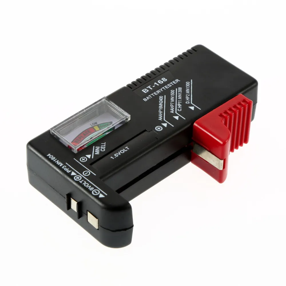 Цифровой тестер батареи Bt-168 универсальный для 9 в 1,5 В и кнопки сотового Aaa Aa C D скидка Bt 1