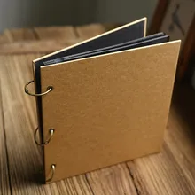 Square Blank  Kraft Loose-leaf Album Film Adhesive Creative Diy Manual Paste-type Retro Decorations Versieringen Fotoalbum