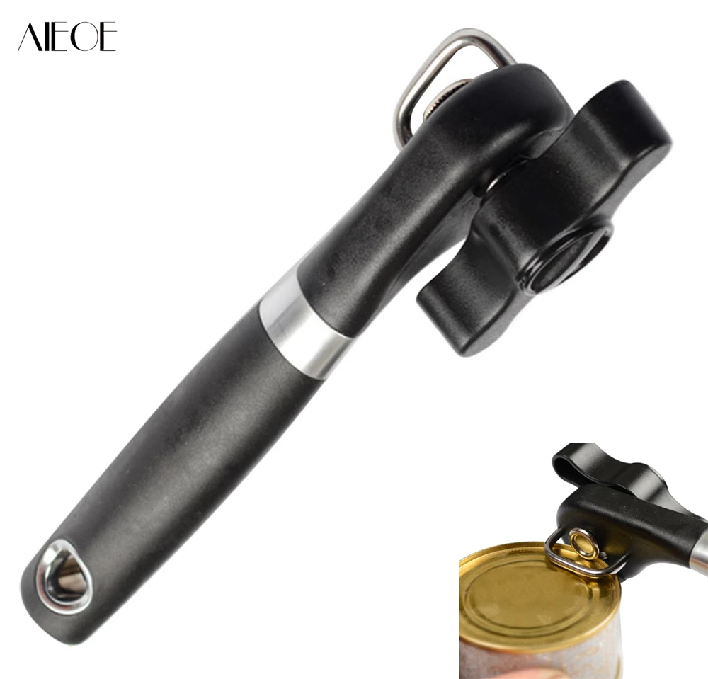 

AIEOE Brand Smooth Edge Soft Grips Handle Safe Can Opener Professional Ergonomic Manual Side Cut Manual Can Opener