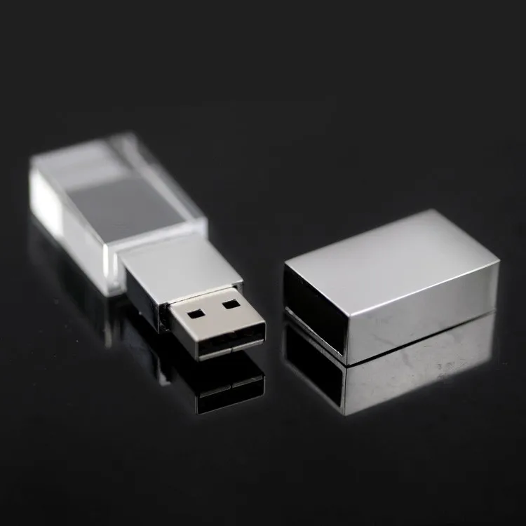 gadgets Hot 3D Logo Transparent Glass Crystal customized USB Flash font b Drive b font 2