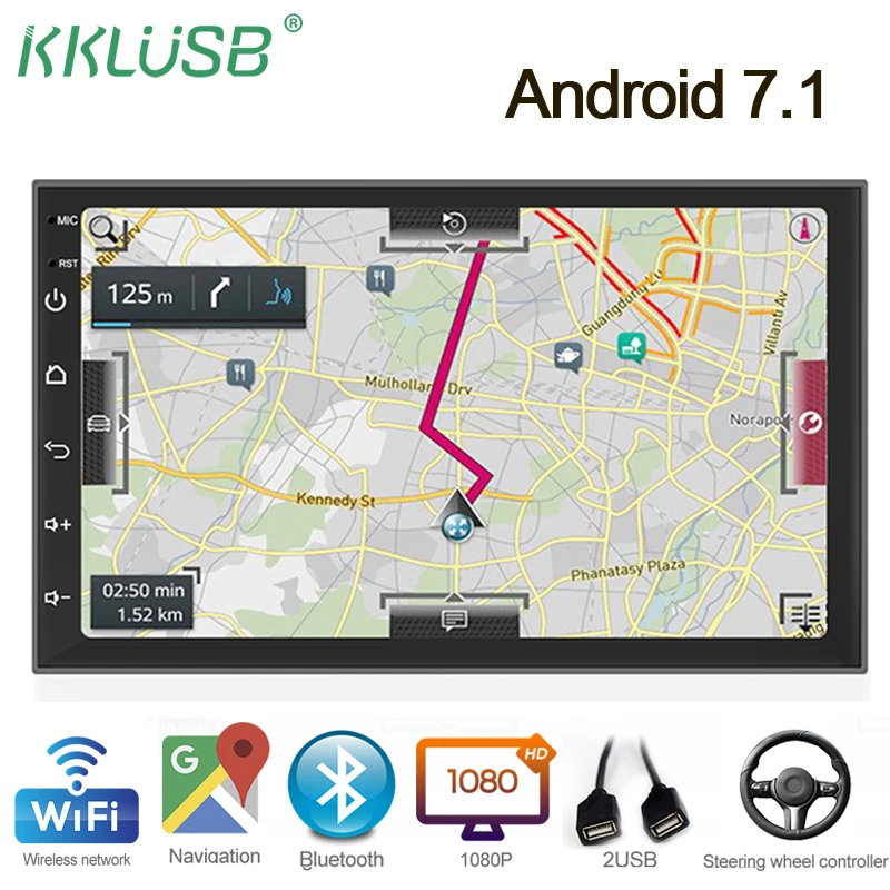 

Android 7.1 2 Din Car radio Multimedia Video Player Universal auto Stereo GPS MAP For Volkswagen Nissan Hyundai Kia toyota