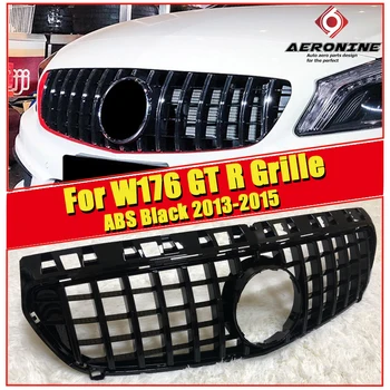 

W176 A45 look grille grill ABS gloss Black & Chrome without sign For MercedesMB A Class A200 A250 Sports GTS grills TO 09/2015
