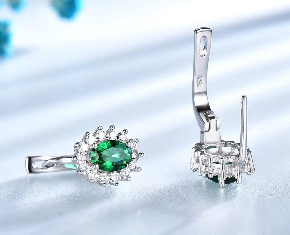 UMCHO-Emerald-925-sterling-silver-clip-earrings-for-women-EUJ074E-1-PC_04