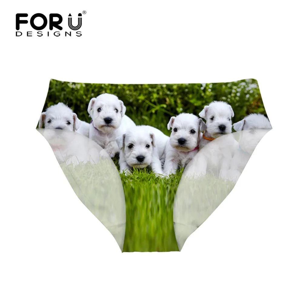 FORUDESIGNS Funny Dog Pattern Girls Panties Fashion Women's Briefs 3D