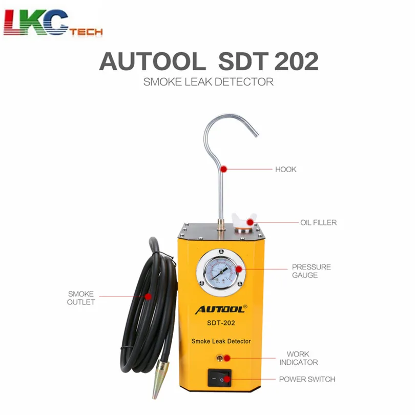 AUTOOL SDT-202 автомобилей дым машины SDT 202 для продажи на автомобили утечки локатор автомобильной диагностический детектор утечки SDT202