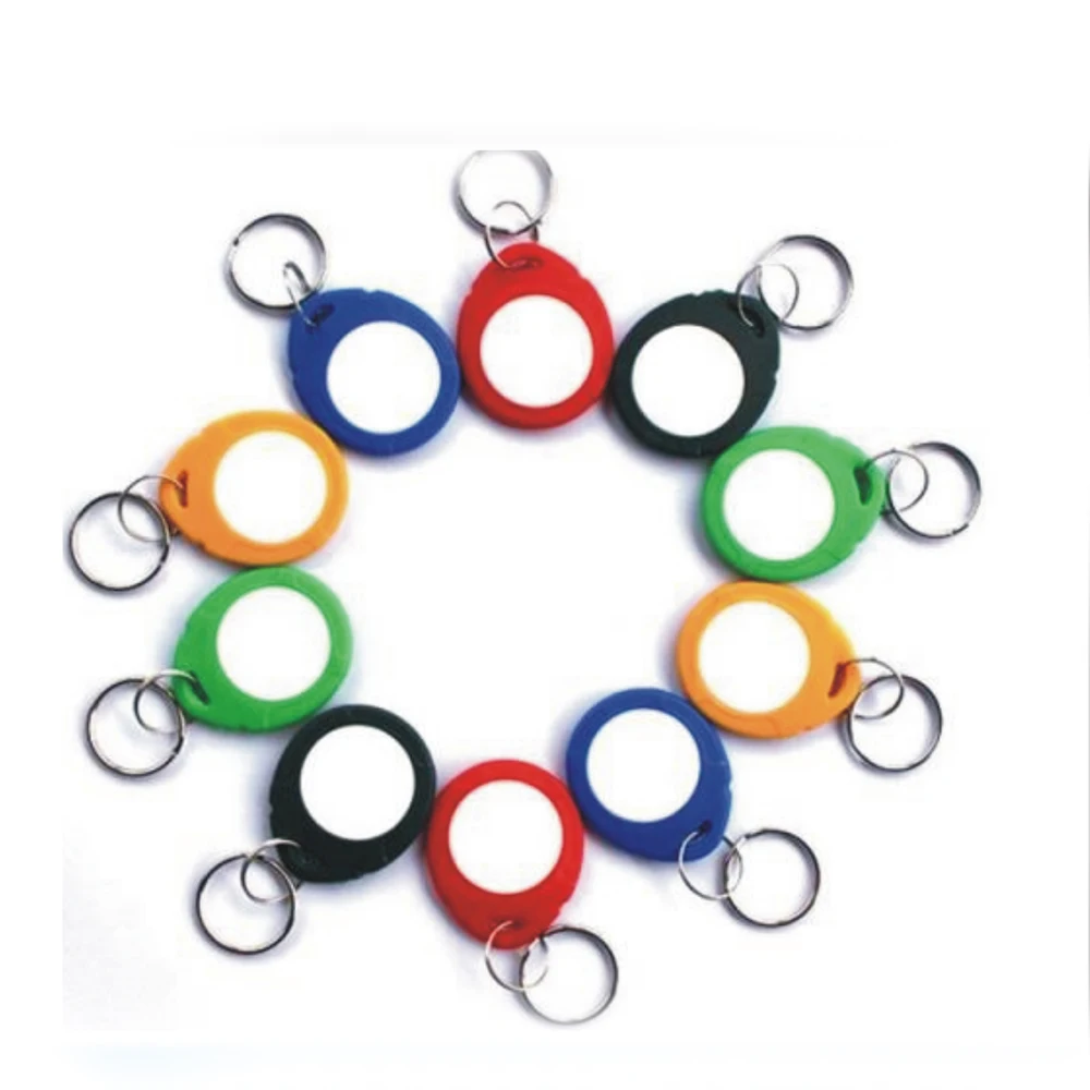 

100pcs 6# ic card keychain ic access control/ buckle card/ alien card /13.56MHZ F1108 chips