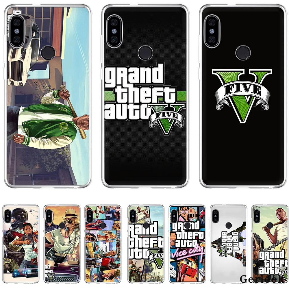 Мягкий ТПУ чехол Rockstar Gta 5 Grand Theft Cover для Xiaomi Redmi Note 4 4A 5A Plus 6 67 GO S2 6A Pro