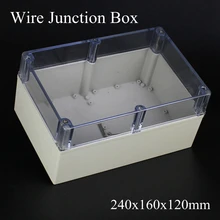 IP65 240x160x120 мм прозрачная крышка ABS прозрачный пластик электронный проект водяная распределительная коробка для проводов герметичный чехол