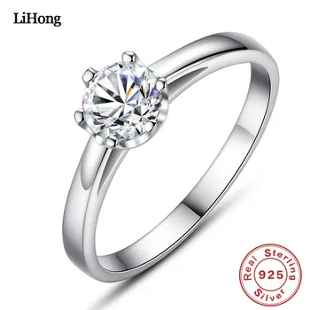 

100% 925 Sterling Silver Ring Jewelry Have S925 Stamp With High Quality CZ Zircon Wedding Rings For Women