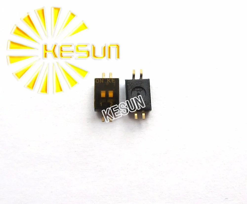 

FREE SHIPPING 10PCS x 100% Original 2 Position 1.27mm Half Pitch 1.27-2P Gold Plated SMD DIP Switch DSHP02TSGER