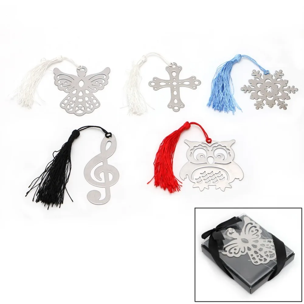 

1PC Mini Stylish Bookmark Stationery Silver Color Metal Gift Bookmarks Style