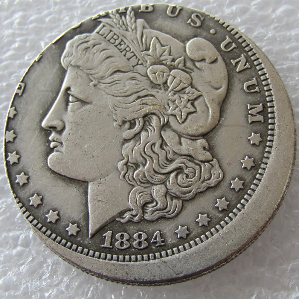 

US Coins Morgan Dollars 1884O Error with An Off Center Error High Quality