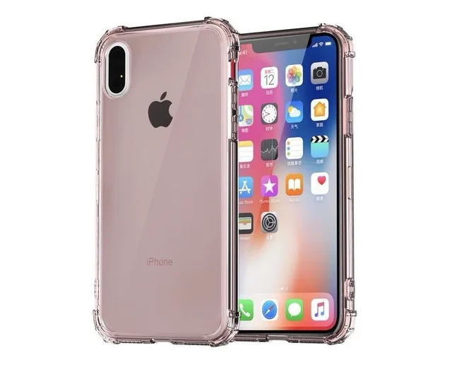 Ударопрочный чехол для iPhone X XS XR XS Max 8 7 6 6S Plus 5 S SE 7Plus телефонный чехол из прозрачного силикона чехол для iPhone 11 Pro Max - Цвет: Rose Gold