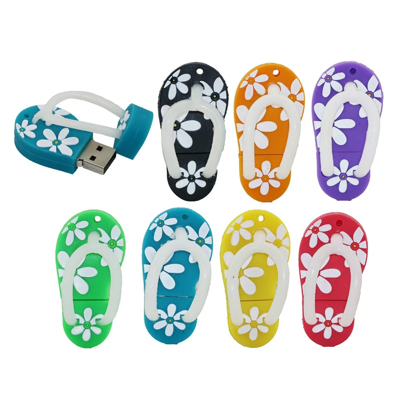 100 Capacity Lovely Flower Slipper font b USB b font font b Flash b font font