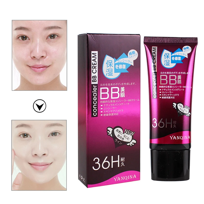 

YANQINA BB Cream Face Liquid Foundation Makeup Base CC Cream Concealer Moisturizing Brighten Skin Makeup Bare Korean Cosmetics