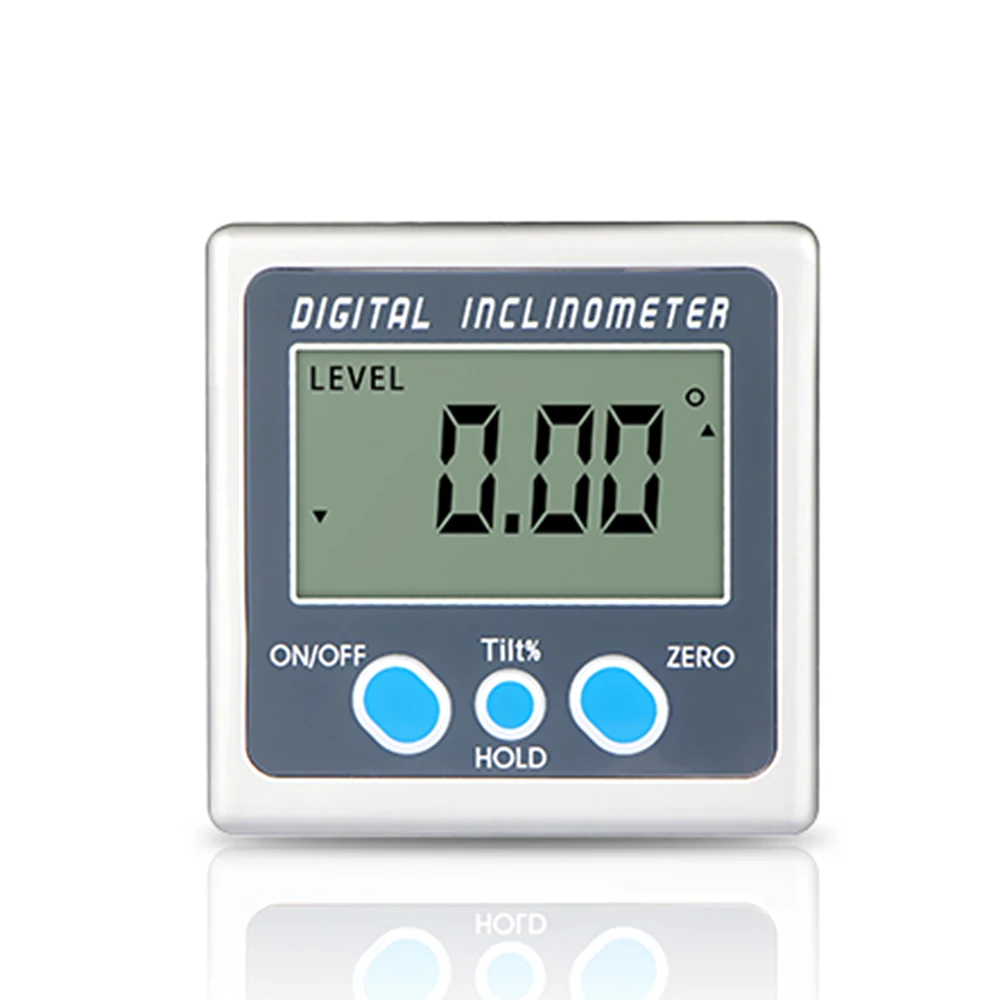 

Electronic Protractor Digital Inclinometer 0-360 Aluminum Alloy Digital Bevel Box Angle Gauge Meter Magnets Base Measuring