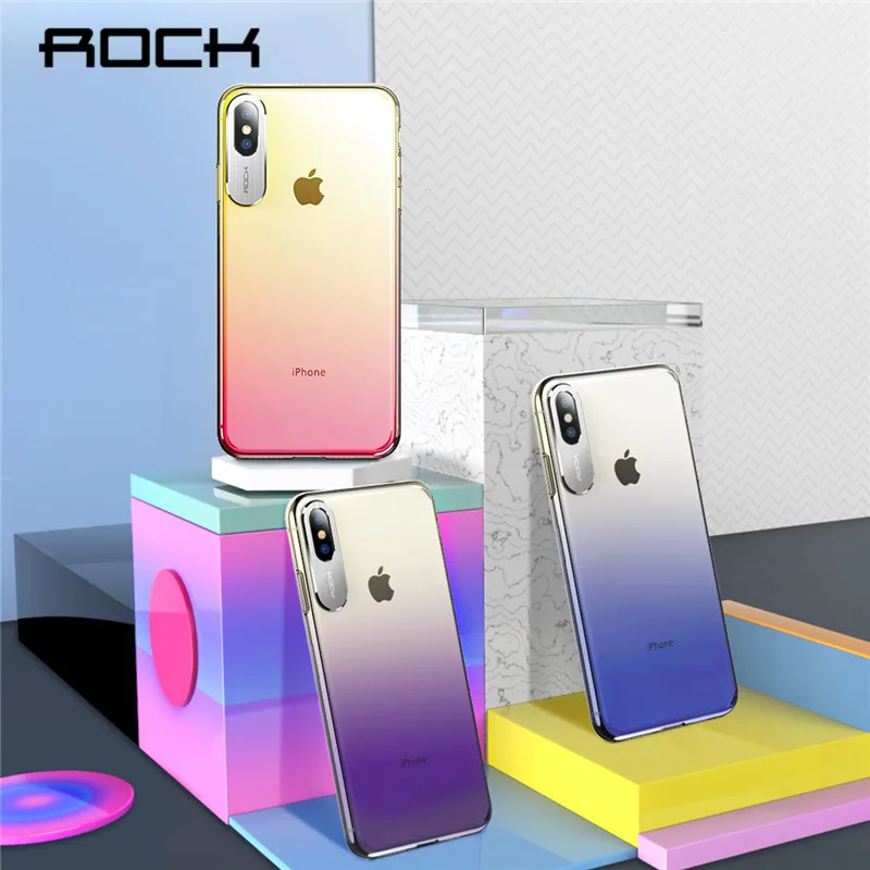 ROCK чехол для Apple iphone X XS Max, роскошный тонкий прозрачный защитный чехол для iphone XR, прозрачный чехол