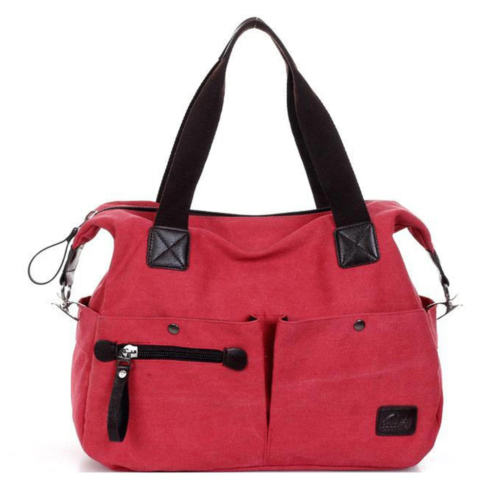 

SCYL Womens Ladies girl Fashion Large Canvas Leather Shoulder Handbag Tote Purse Bag