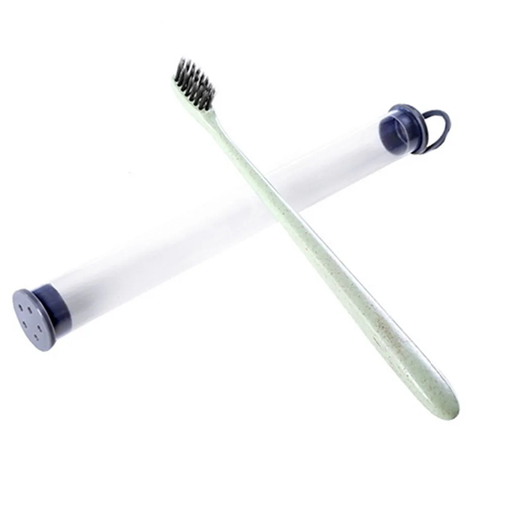 

safe bamboo charcoal toothbrush adult pollution-free toothbrushes wheat straw biodegradable eco-friendly toothbrush