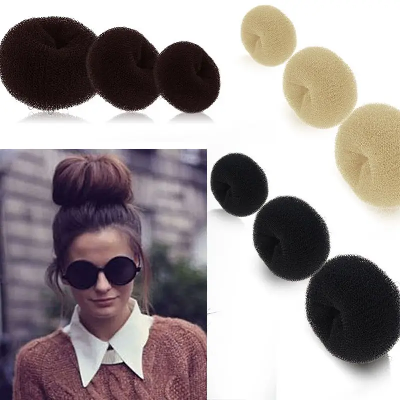 Buy HOT 2pcs Novelty Updo Styling Doughnut Bun Ring