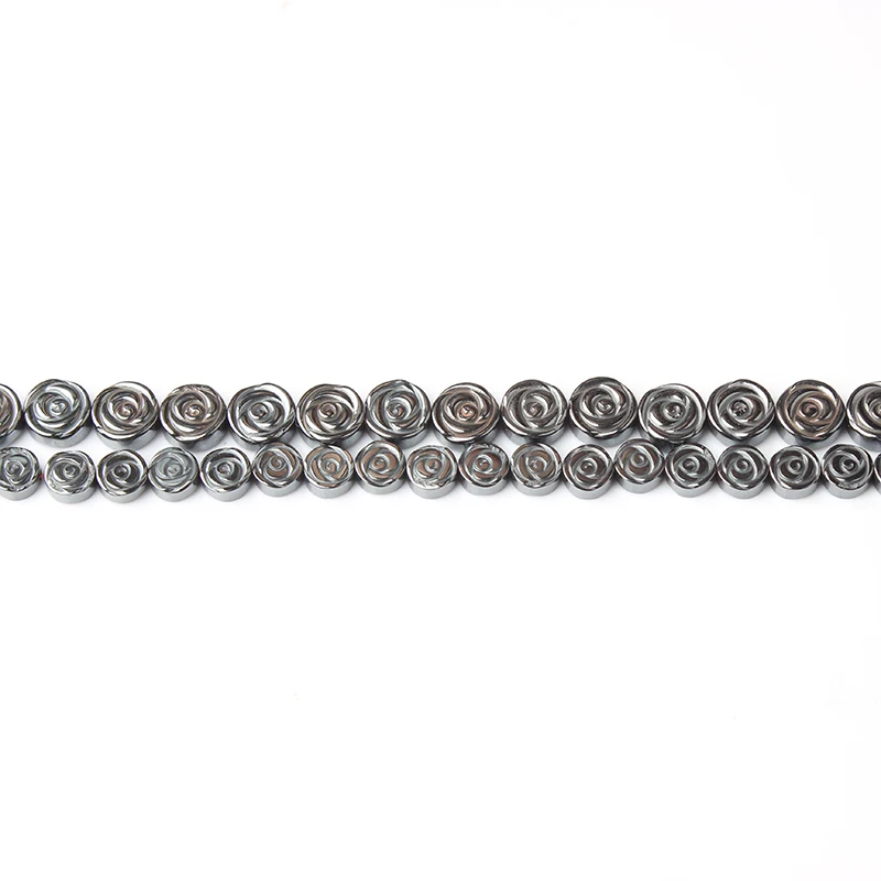 

LanLi 6-12mm Fashion Rose hematite magnetite energy loose beads suitable for DIY men and women's bracelet necklace Accessories