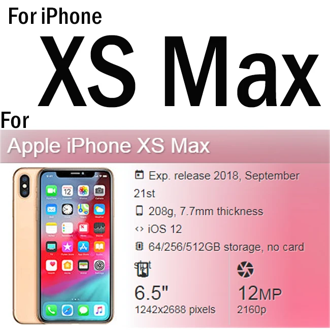 Защитная пленка из закаленного стекла для iPhone 11 Pro X XS Max XR 8 7 6 6S Plus SE 4S 5 5S 5C 10 - Цвет: For iPhone XS Max