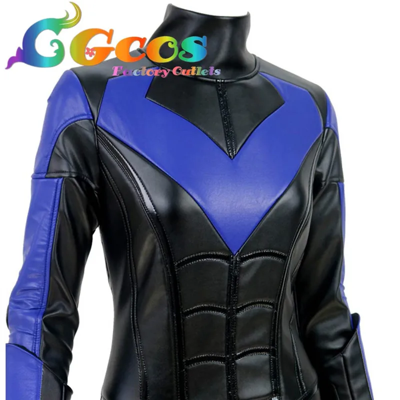 CGCOS Batman: Arkham City Nightwing женский стиль Косплей PU Модный комбинезон для взрослых мужчин карнавальный костюм Хэллоуина супергероя