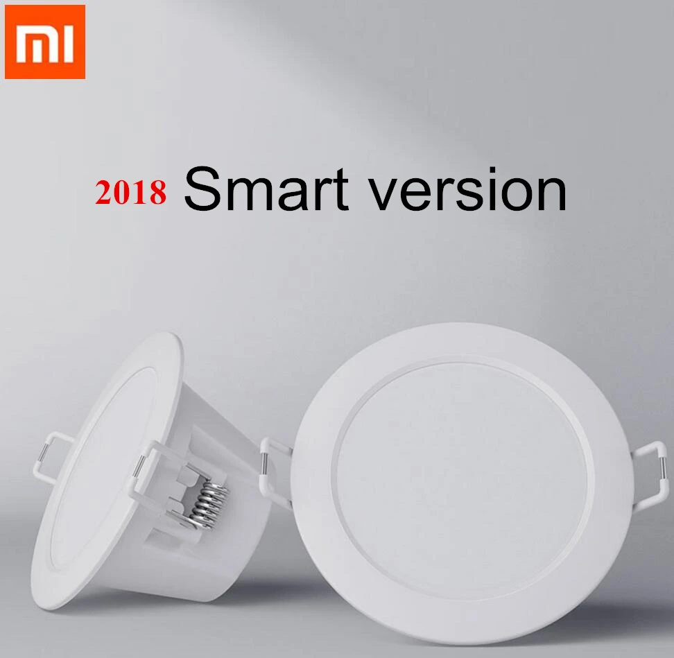 2018 Xiao mi jia inteligente Downlight Wifi trabajar con mi casa App control remoto blanco cálido LED ajustable de luz inteligente