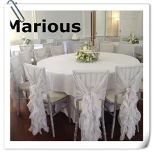 Заводская цена и! Marious розовый и белый 50 шт шифоновый стул одежда Свадебная события украшения