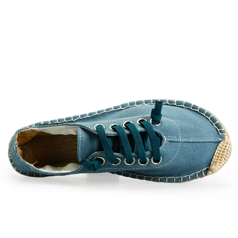 Chaussures Spécial Beige Espadrilles Casual Bout Coudre Corde À Respirant De D'été bleu Toile 2017 Hommes Homme Lacent wzII1Z