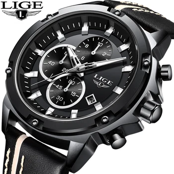 

Relogio Masculino LIGE Mens Watches Luxury Famous Top Brand Men's Fashion Casual Dress Watch Military Sport Quartz Wristwatches