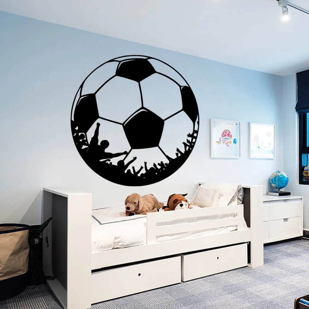 

Custom Soccer Wall Stickers Personalized Creative For Kids Rooms Football Diy Home Decoration Murals Home Decor