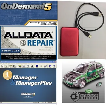 

47in1 2019 New Arrival alldata auto repair software aldata 10.53 and mitchell on demand on 1000GB New hard disk