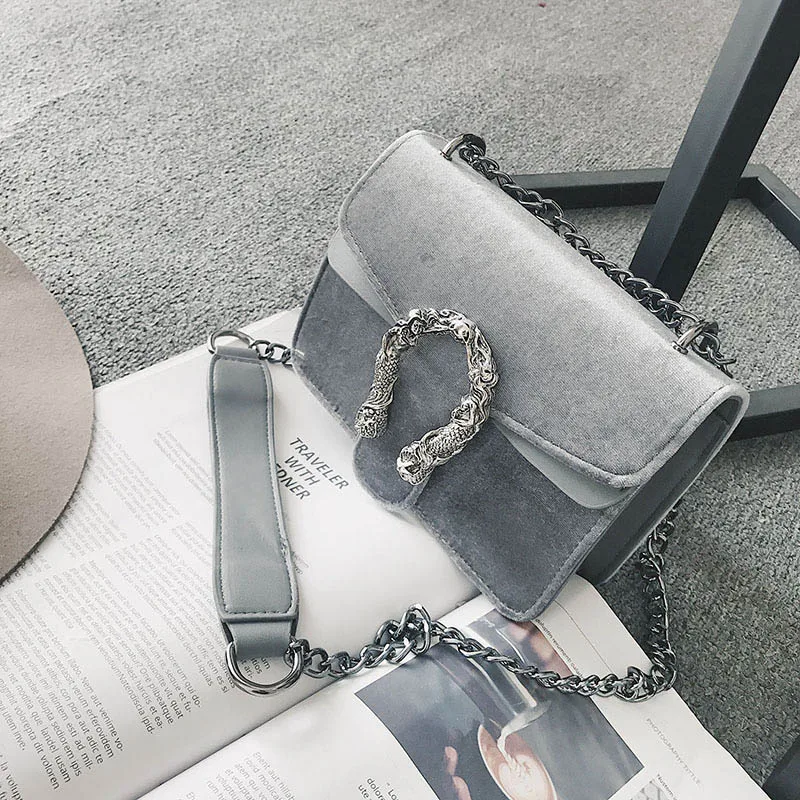 Fashion Women Hot U Lock Leather Shoulder Bag INS Popular Luxury Female Design Personality Handbag Ladies Chain Crossbody SS3499 (2)