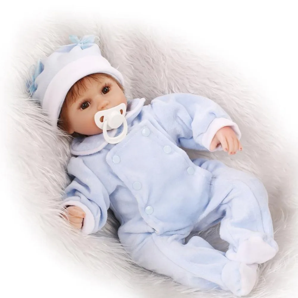 

NPK 40cm or 16 inch Simulation Baby Doll High Grade Silicone Cute Lifelike Doll Parenting Children Toy For Wedding Gift Doll