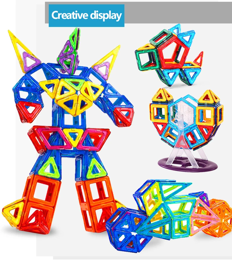 Vavis Tovey больше форм Мини Магнитный кусок, Магнитный конструктор Набор игрушек аксессуары 3D модель DIY строительный стержень