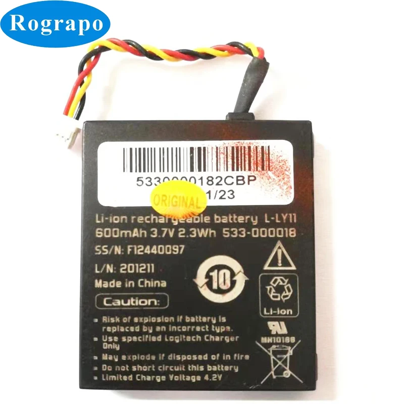

New L-LY11 533-000018 F12440097 Replacement Battery For Logitech G930 / Gaming Headset G930 / Headset G930 / MX Revolution+gift